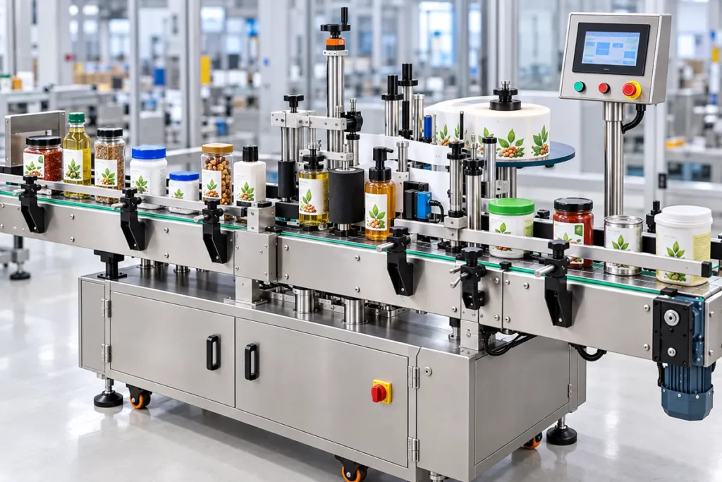 Container Sticker Labeling Machine